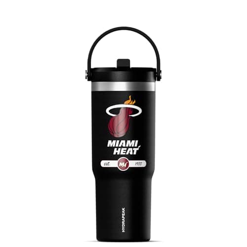 Miami Heat Stainless Steel Tumbler with Handle