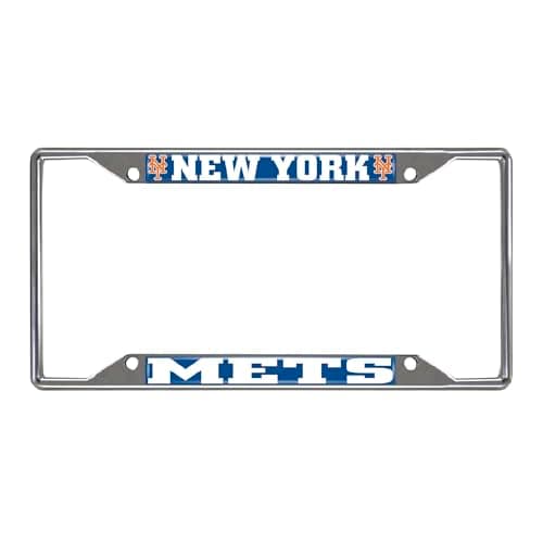 New York Mets Chrome License Plate Frame