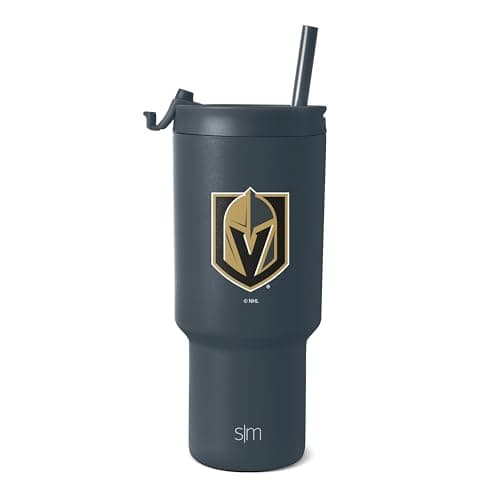 Vegas Golden Knights 30 oz Tumbler with Lid and Straws