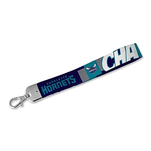 Charlotte Hornets Wrist Lanyard Keychain