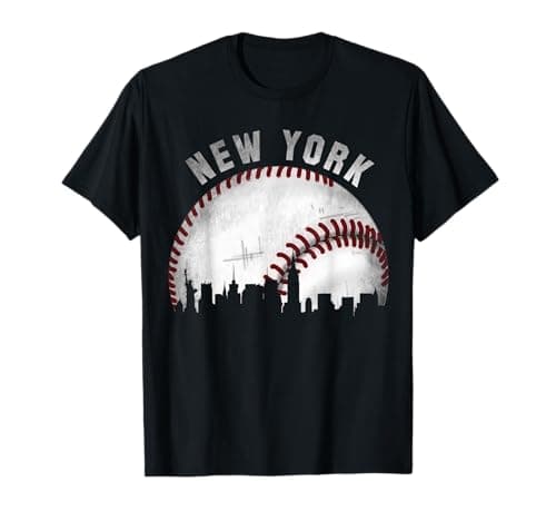 New York Skyline Baseball T-Shirt