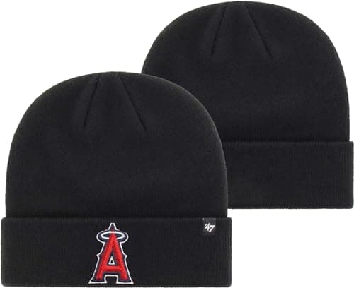 Los Angeles Angels Black Knit Beanie