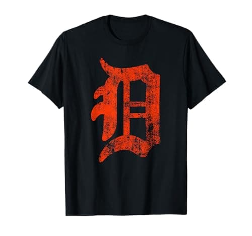 Retro Detroit Letter D T-Shirt