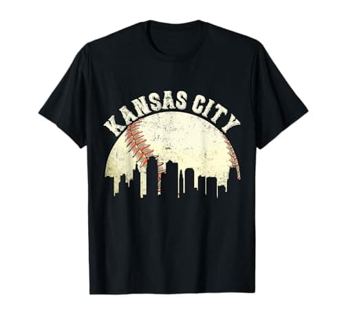 Kansas City Cityscape Baseball T-Shirt