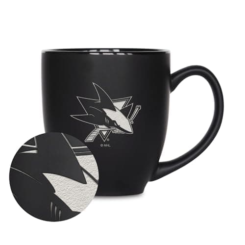 San Jose Sharks Matte Black Bistro Mug