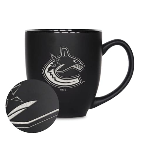 Vancouver Canucks Black Ceramic Bistro Mug