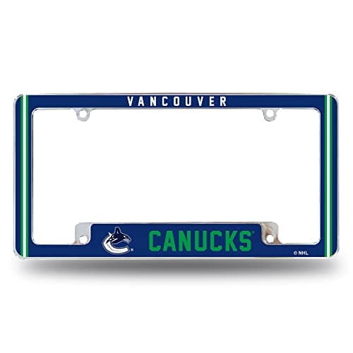 Vancouver Canucks Chrome License Plate Frame