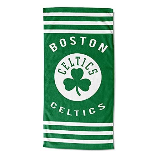 Boston Celtics Striped Beach Towel