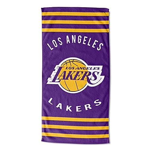 Los Angeles Lakers Striped Beach Towel