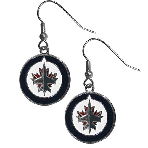 Winnipeg Jets Chrome Dangle Earrings