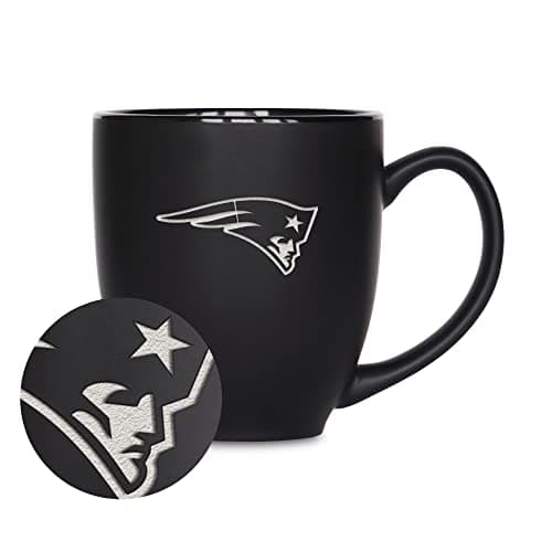 New England Patriots Matte Black Bistro Mug