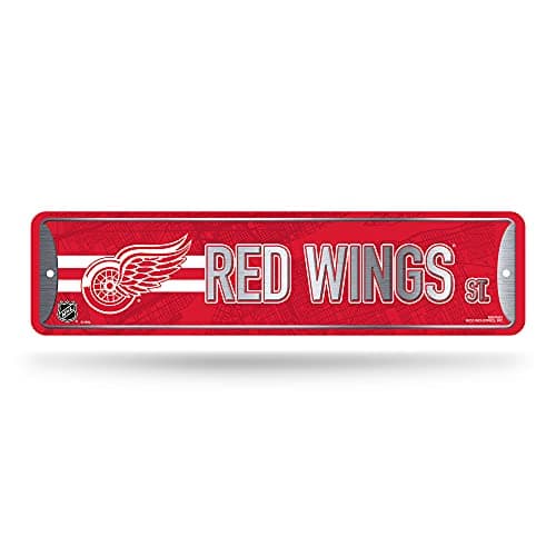 Detroit Red Wings Metal Street Sign