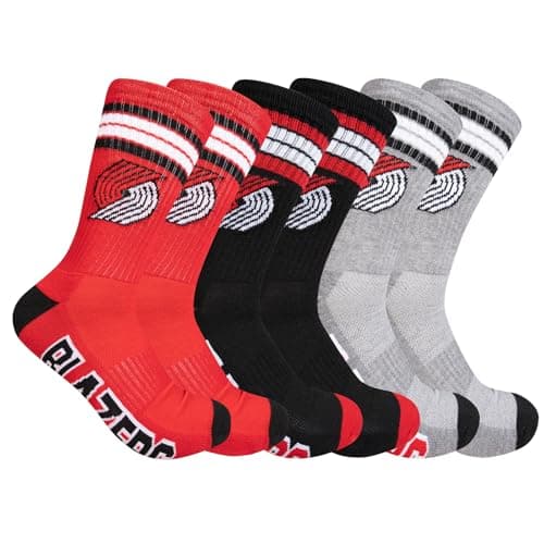 Portland Trail Blazers Crew Socks - 3 Pack