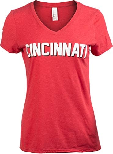 Cincinnati Retro Ohio Pride V-Neck T-Shirt