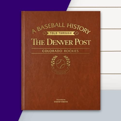 Personalized Rockies Baseball History Book