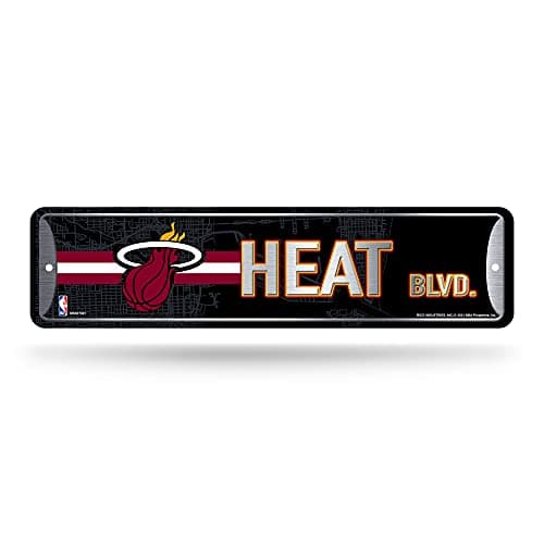 Miami Heat Metal Street Sign