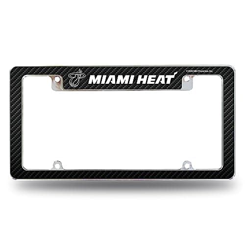 Miami Heat Carbon Fiber License Plate Frame