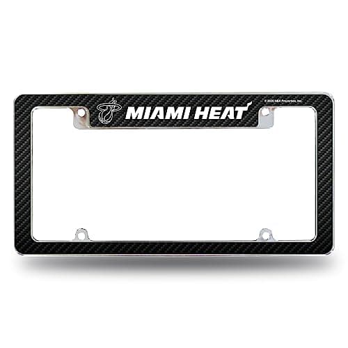 Miami Heat Carbon Fiber License Plate Frame