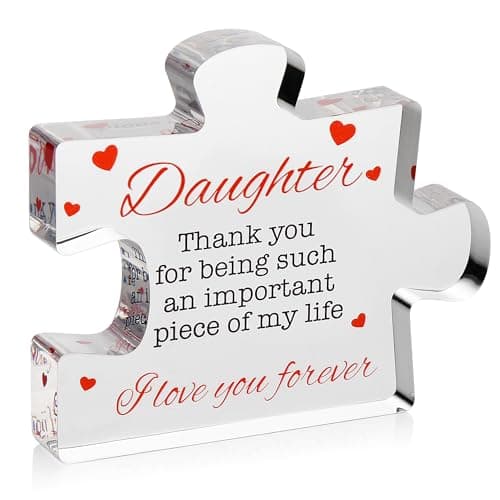 Engraved Acrylic Block Puzzle for Daughter