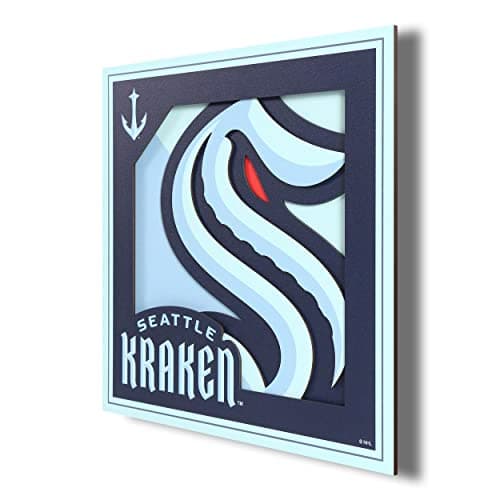 Seattle Kraken 3D Logo Wall Art