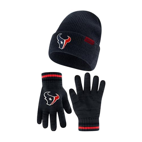 Houston Texans Hat and Gloves Set