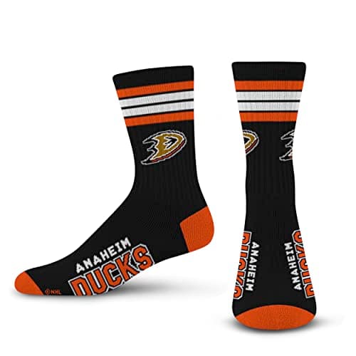 Anaheim Ducks 4 Stripe Crew Socks