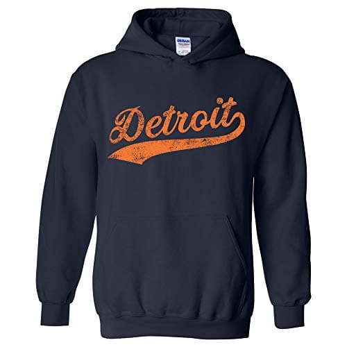 Detroit Baseball Script Hoodie