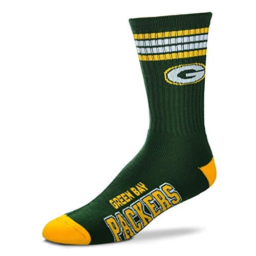 Green Bay Packers 4 Stripe Crew Socks