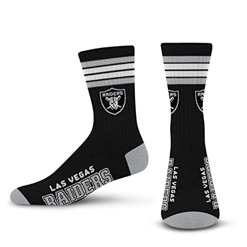 Las Vegas Raiders 4 Stripe Crew Socks