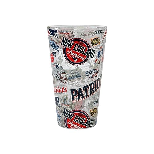 New England Patriots Historic Print Pint Glass