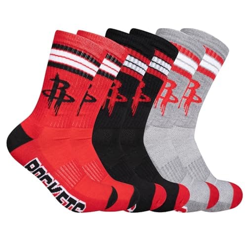 Houston Rockets Athletic Crew Socks 3-Pack