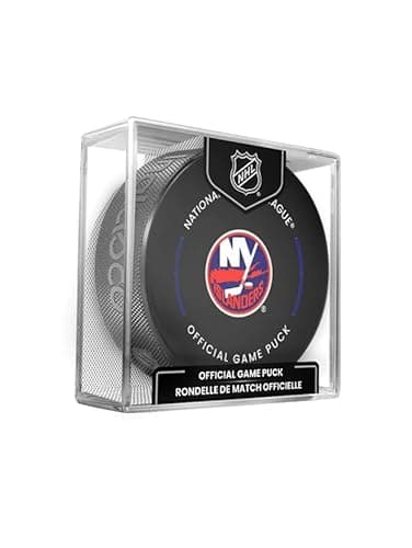 New York Islanders Game Hockey Puck with Holder