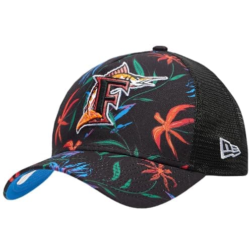 Miami Marlins Floral Trucker Cap