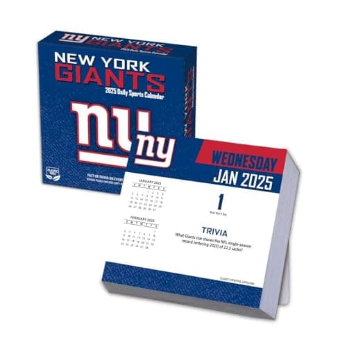 New York Giants 2025 Box Calendar