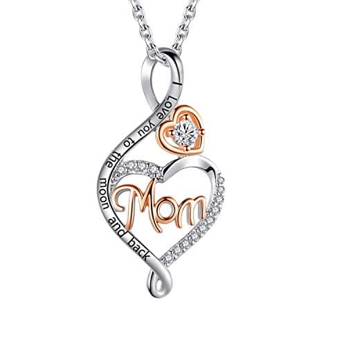 Sterling Silver Heart Infinity Necklace