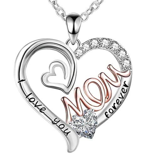 Heart Pendant Necklace - I Love You Mom