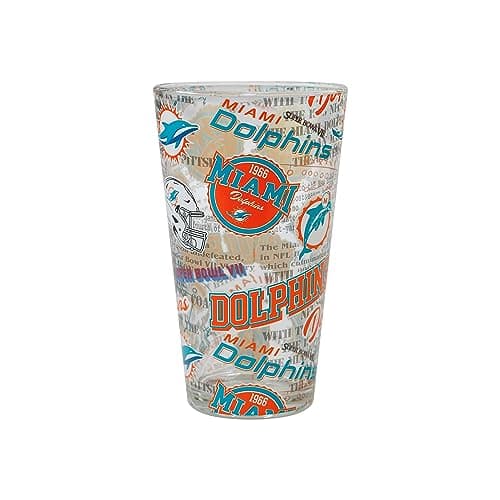 Miami Dolphins Historic Pint Glass