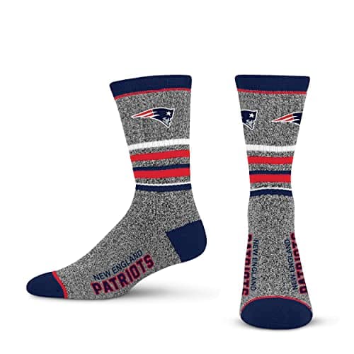 New England Patriots Marble Grey Crew Socks