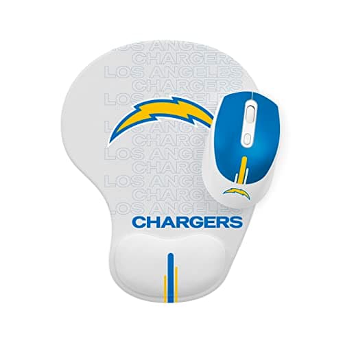 Los Angeles Chargers Wireless Mouse and Pad