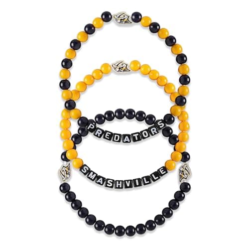 Nashville Predators Beaded Bracelet 3-Pack