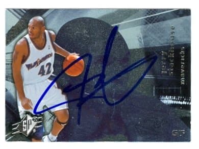 Jerry Stackhouse Autographed Washington Wizards Card