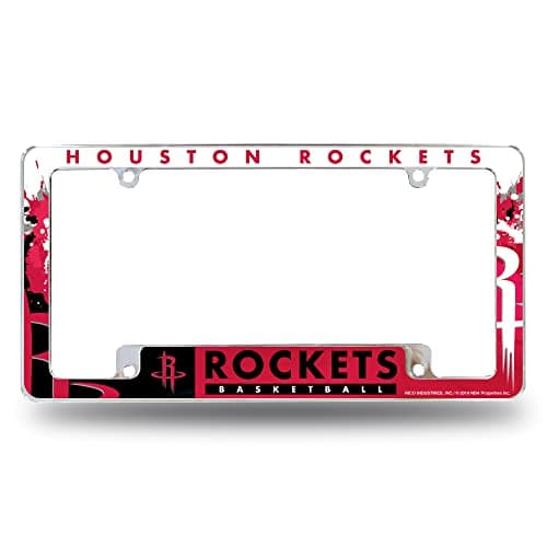 Houston Rockets Chrome License Plate Frame