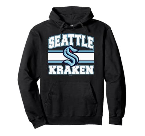 Seattle Kraken Stripe Pullover Hoodie