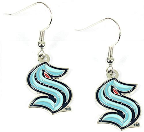 Seattle Kraken Logo Dangler Earrings