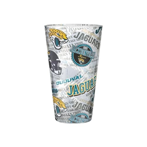 Jacksonville Jaguars Historic Print Pint Glass