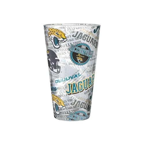 Jacksonville Jaguars Historic Print Pint Glass