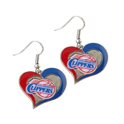 Los Angeles Clippers Heart Shape Earrings