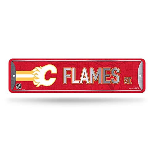 Calgary Flames Metal Street Sign