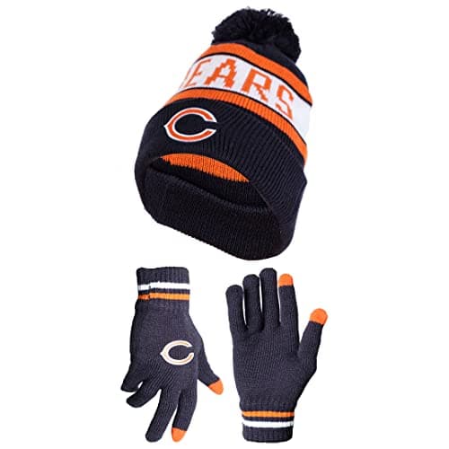 Chicago Bears Winter Beanie and Gloves Set