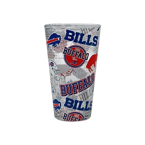 Buffalo Bills Historic Print Pint Glass